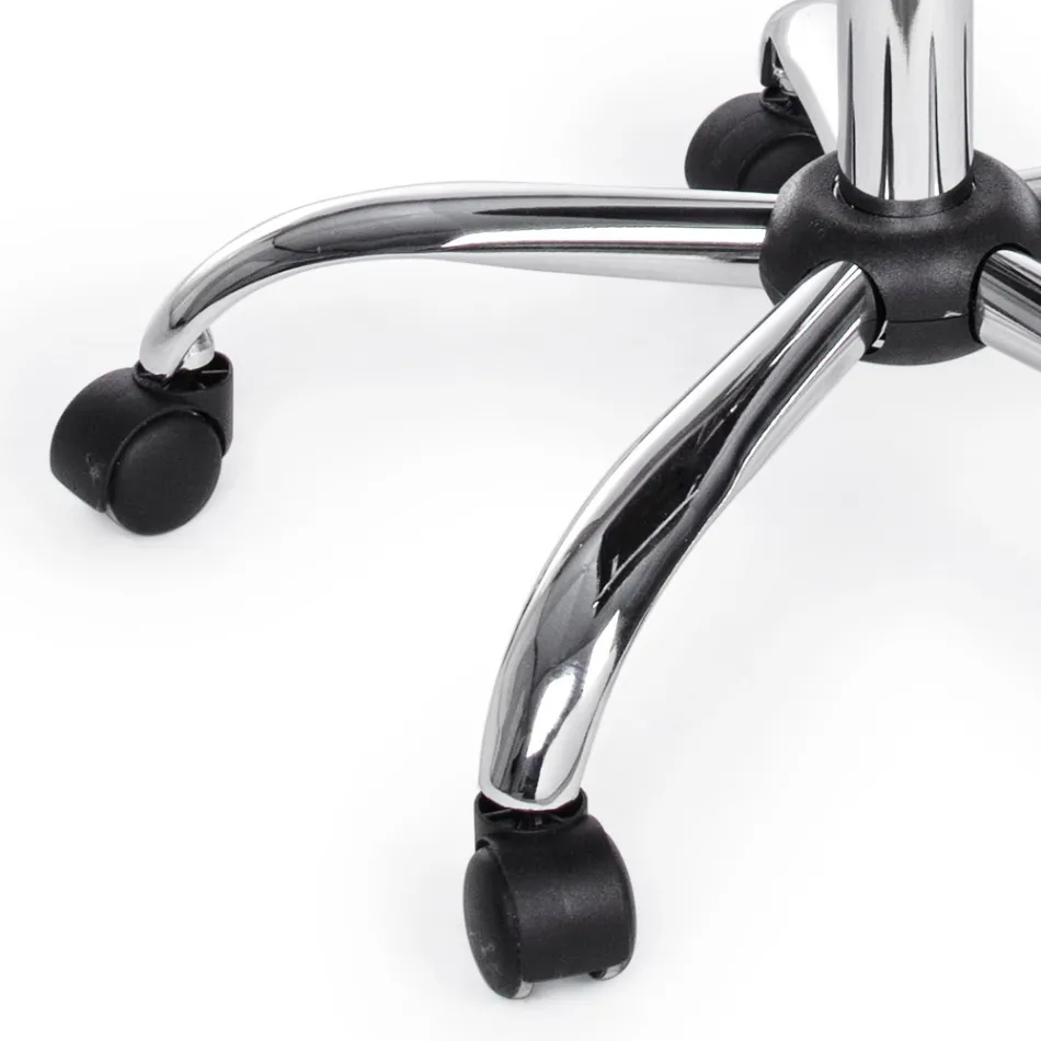 Ergonomiczny fotel biurowy z podłokietnikami ze stali i imitacji skóry - Mantica Viadurini