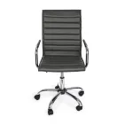 Ergonomiczny fotel biurowy z podłokietnikami ze stali i imitacji skóry - Mantica Viadurini