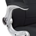 Ergonomiczny fotel biurowy ze stali i imitacji skóry i podłokietniki - Verdiana Viadurini