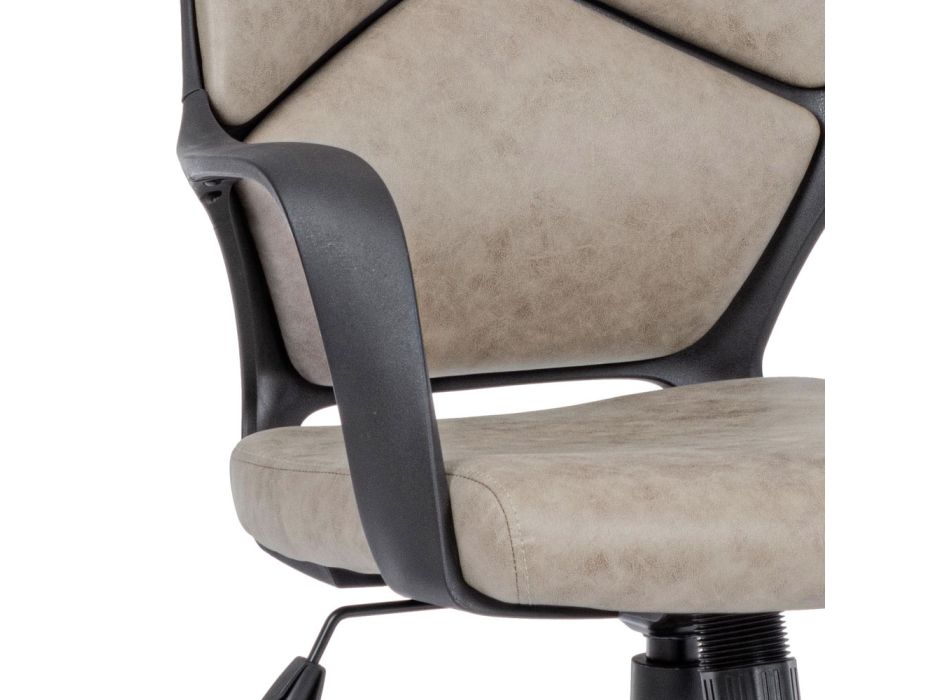 Obrotowy fotel biurowy z wysokim oparciem z nylonu i poliestru - Raemon Viadurini