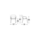 Fotel ogrodowy z poduszką do siedzenia Made in Italy - Noss by Varaschin Viadurini