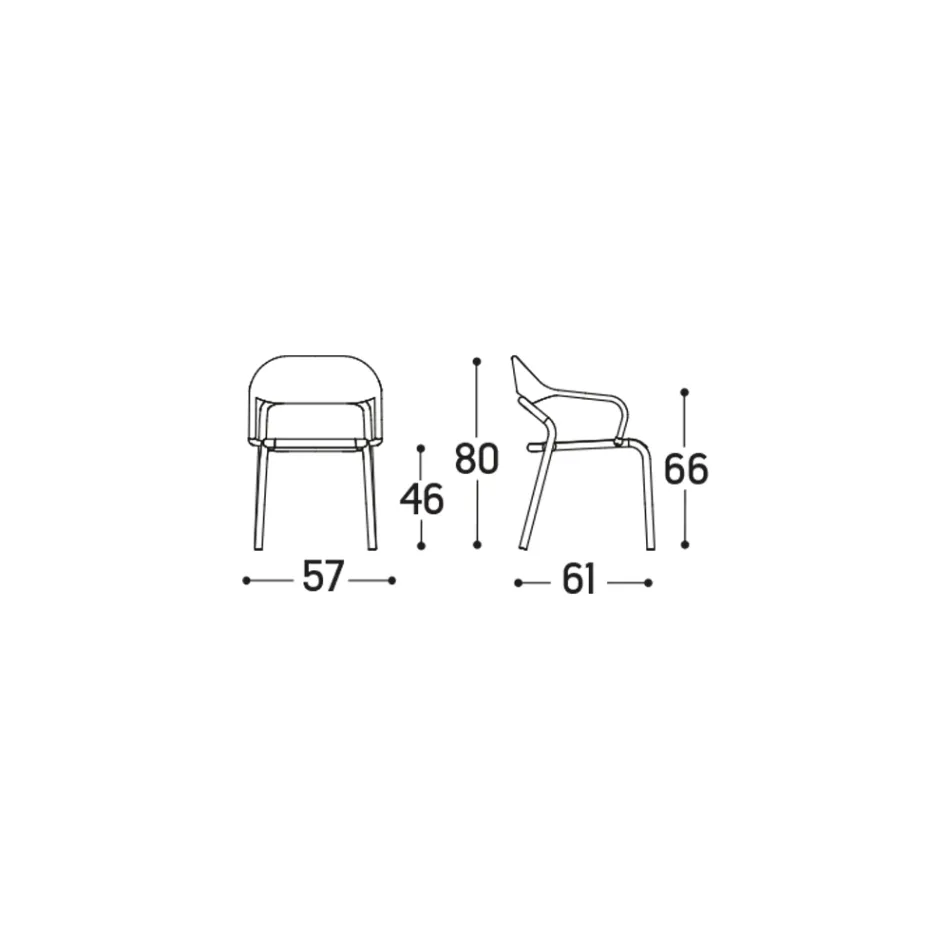 Fotel ogrodowy z poduszką do siedzenia Made in Italy - Noss by Varaschin Viadurini