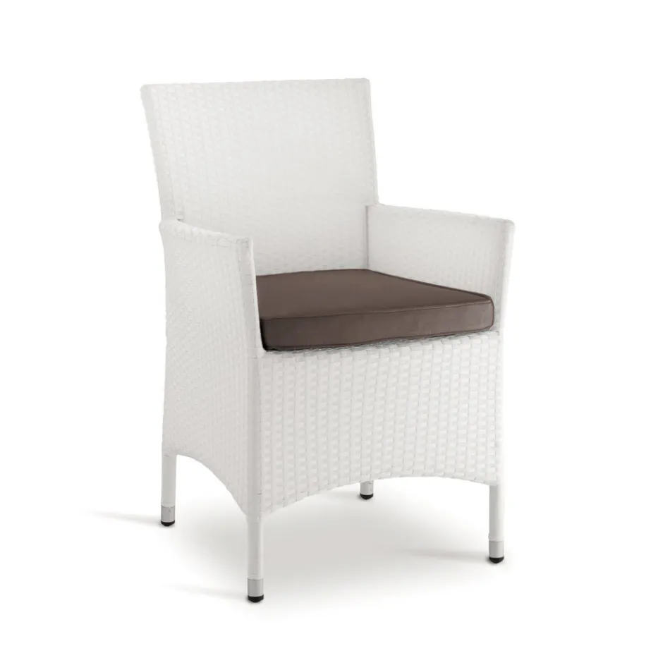 Składane krzesło ogrodowe z plecionki pokrytej aluminium - Bruma Viadurini