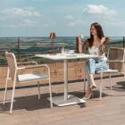 Fotel zewnętrzny wykonany z beżowego aluminium i liny Terra Rope - Luxe Viadurini