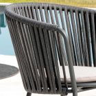 Fotel ogrodowy ze stali i liny Made in Italy 2 sztuki - Bronn Viadurini