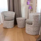 Fotel ogrodowy z poduszką na siedzisko Kubù w zestawie - Calsifer Viadurini