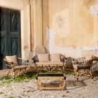 Fotel ogrodowy z naturalnego rattanu z poduszkami w zestawie - Catelyn Viadurini
