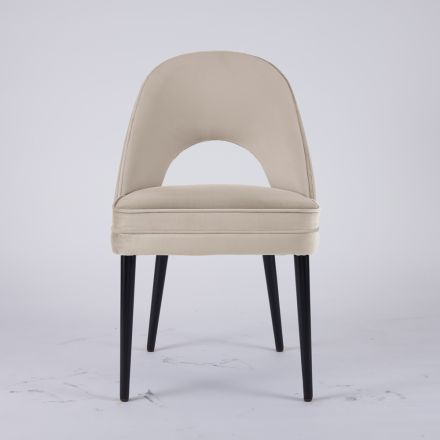 Fotel do salonu z różnych tkanin z drewnianą skorupą - Edgar Viadurini