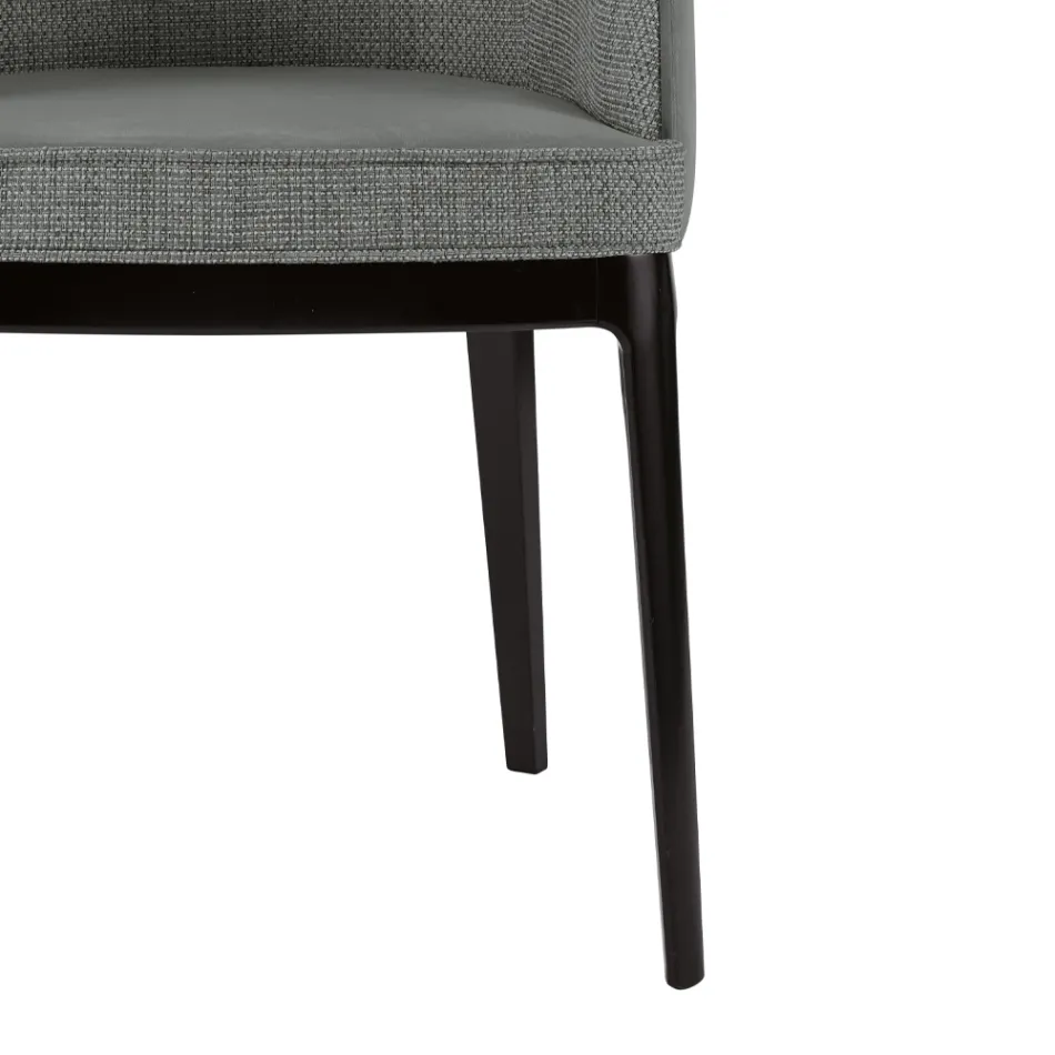 Fotel do salonu z różnych tkanin i litego drewna Made in Italy - Evy Viadurini