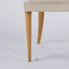 Fotel do salonu z tkaniny i litego drewna Made in Italy - Jordi Viadurini