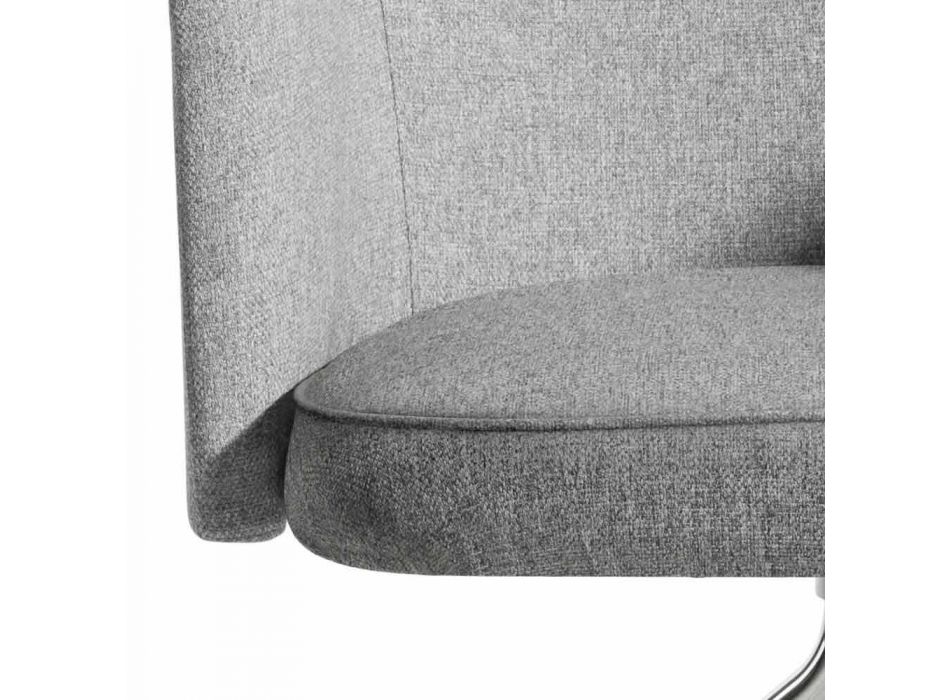 Fotel biurowy lub do salonu z podłokietnikami Made in Italy - Felix Viadurini