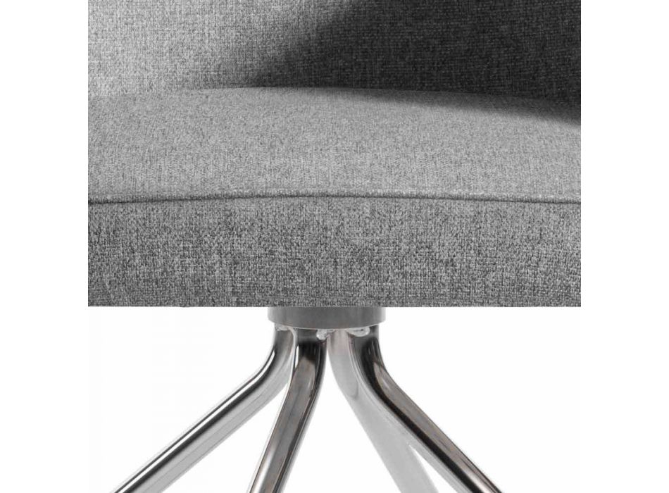 Fotel biurowy lub do salonu z podłokietnikami Made in Italy - Felix Viadurini