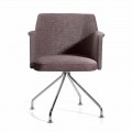 Fotel biurowy lub do salonu z podłokietnikami Made in Italy - Felix