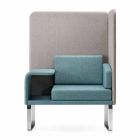 Kolorowy, wyściełany, izolowany fotel z tabletem i schowkiem - Mise Viadurini