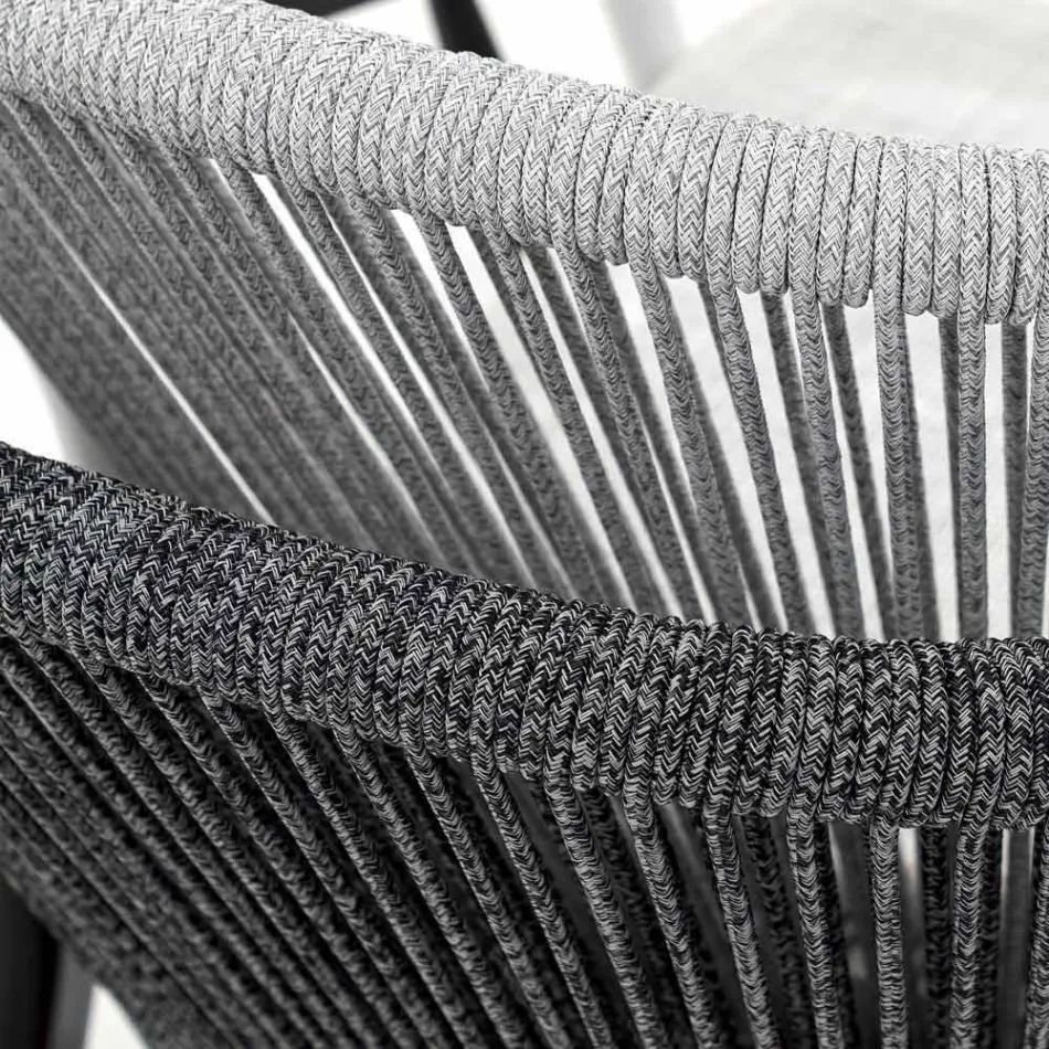 Fotel ogrodowy do ustawiania w stos aluminium i materiał - Smart By Varaschin Viadurini