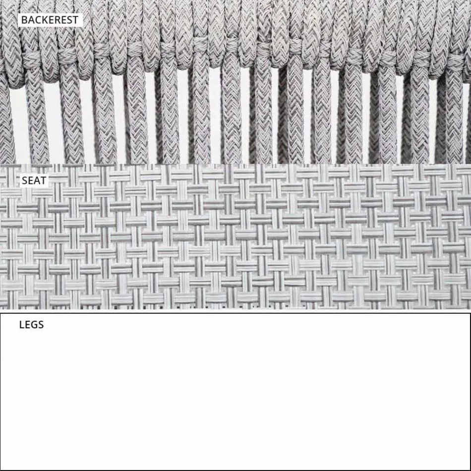 Fotel ogrodowy do ustawiania w stos aluminium i materiał - Smart By Varaschin Viadurini