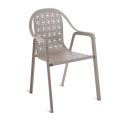 Aluminiowy fotel ogrodowy do układania w stos Made in Italy - Amata
