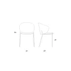 Fotel metalowy i siedzisko Neve Cashmere Made in Italy - Ivy Viadurini