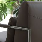 Fotel metalowy i siedzisko z ekoskóry Made in Italy - Mint Viadurini