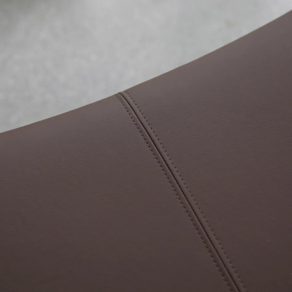 Fotel metalowy i siedzisko z ekoskóry Made in Italy - Mint Viadurini