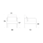 Fotel metalowy i siedzisko z ekoskóry Made in Italy - Mint Viadurini