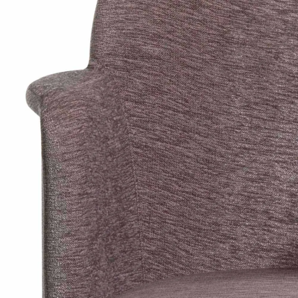 Obrotowy fotel biurowy z kółkami i podłokietnikami Made in Italy - Felix Viadurini