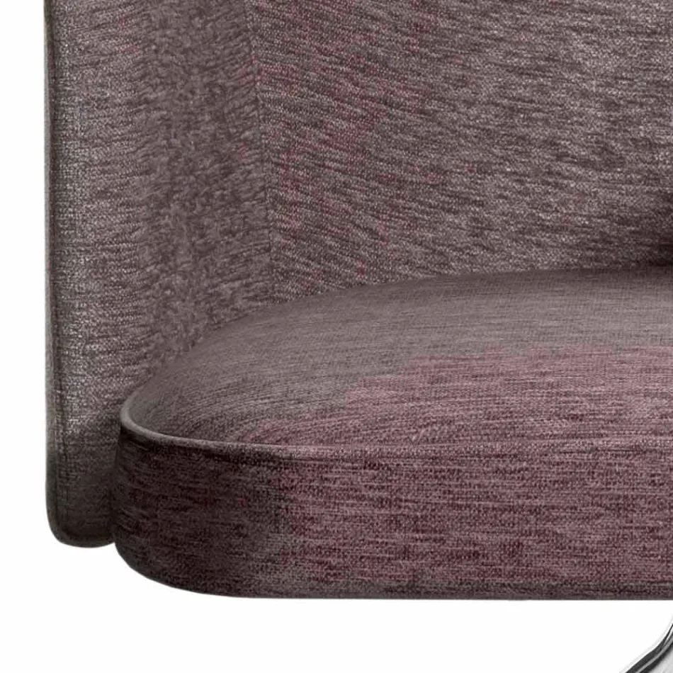 Obrotowy fotel biurowy z kółkami i podłokietnikami Made in Italy - Felix Viadurini