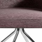 Obrotowy fotel biurowy z kółkami i podłokietnikami Made in Italy - Felix Viadurini