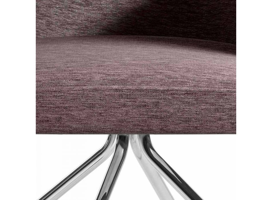 Obrotowy fotel biurowy z kółkami i podłokietnikami Made in Italy - Felix Viadurini