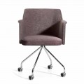 Obrotowy fotel biurowy z kółkami i podłokietnikami Made in Italy - Felix