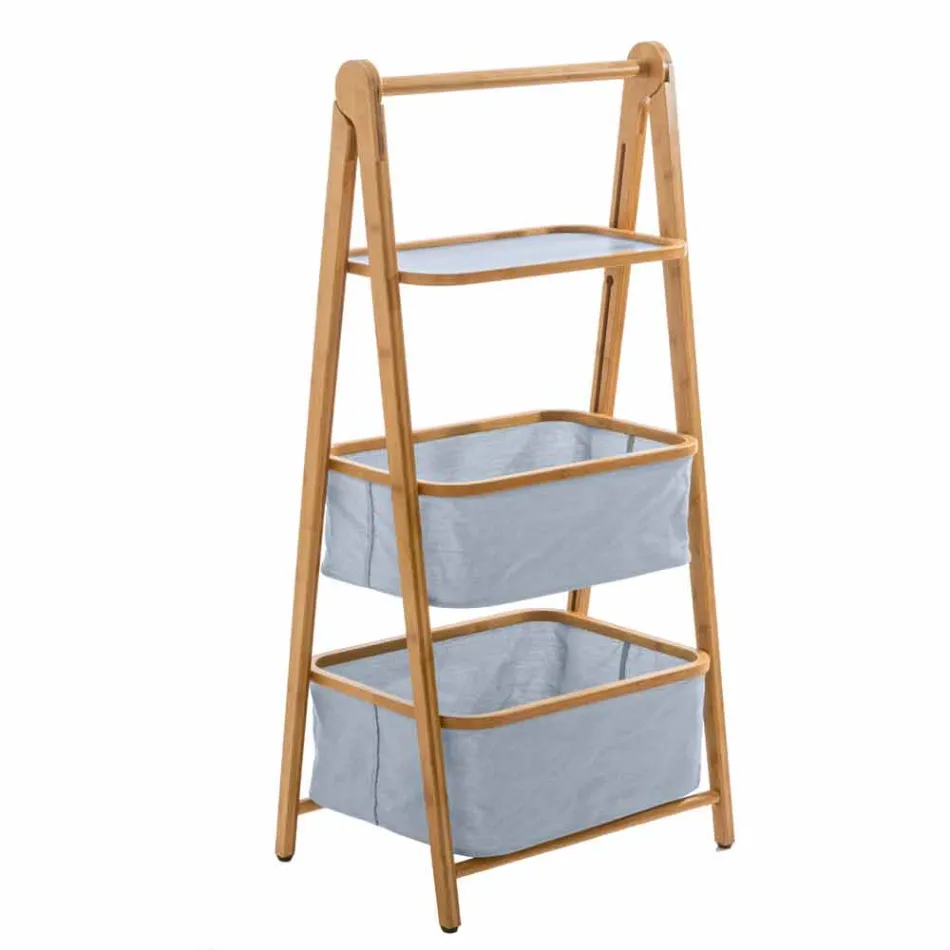 Designerskie akcesoria łazienkowe w tkaninie Vercelli i bambusie Viadurini