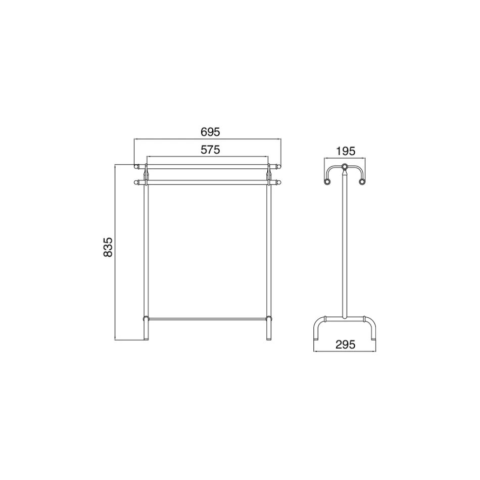 Mosiężny wieszak na ręczniki w stylu vintage Made in Italy - Umaima Viadurini
