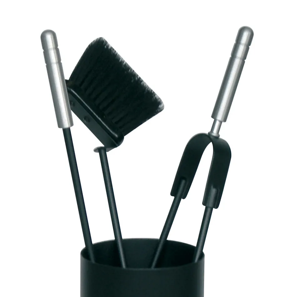 Uchwyt na narzędzia z 3 narzędziami do pielęgnacji kominka Made in Italy - Cuscus Viadurini