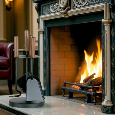 Uchwyt narzędziowy z 3 metalowymi narzędziami o różnych wykończeniach Made in Italy - Darbuka Viadurini