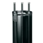 Uchwyt na narzędzia z 3 metalowymi narzędziami kominkowymi Made in Italy - Bazar Viadurini