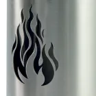 Uchwyt narzędziowy z 4 akcesoriami ze stali nierdzewnej i płomieniem Made in Italy - Vita Viadurini