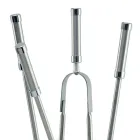 Uchwyt narzędziowy z 4 akcesoriami ze stali nierdzewnej i płomieniem Made in Italy - Vita Viadurini