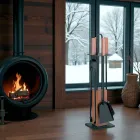 Uchwyt na narzędzia z 4 akcesoriami, uchwytami i drewnianą konstrukcją Made in Italy - Koi Viadurini