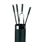 Uchwyt na narzędzia z 4 akcesoriami kominkowymi w zestawie Made in Italy - Snake Viadurini