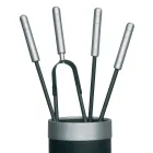 Uchwyt na narzędzia z 4 akcesoriami kominkowymi w zestawie Made in Italy - Snake Viadurini