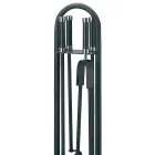 Uchwyt na narzędzia z 4 narzędziami kominkowymi Made in Italy - Licaone Viadurini