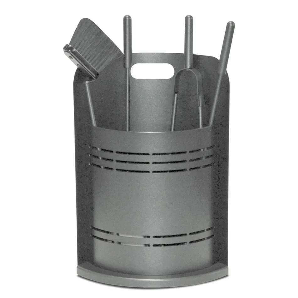 Naprawiono uchwyt na narzędzia z 4 narzędziami do kominka Made in Italy - Bonsai Viadurini