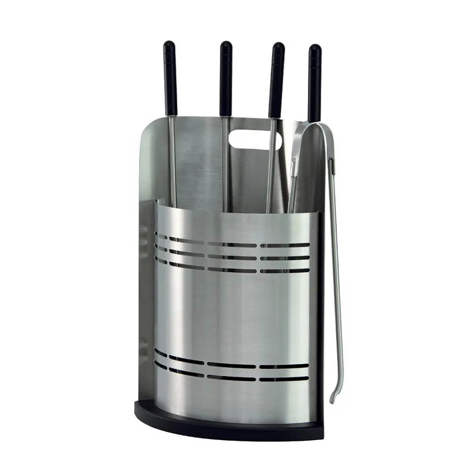 Naprawiono uchwyt na narzędzia z 4 narzędziami do kominka Made in Italy - Bonsai Viadurini