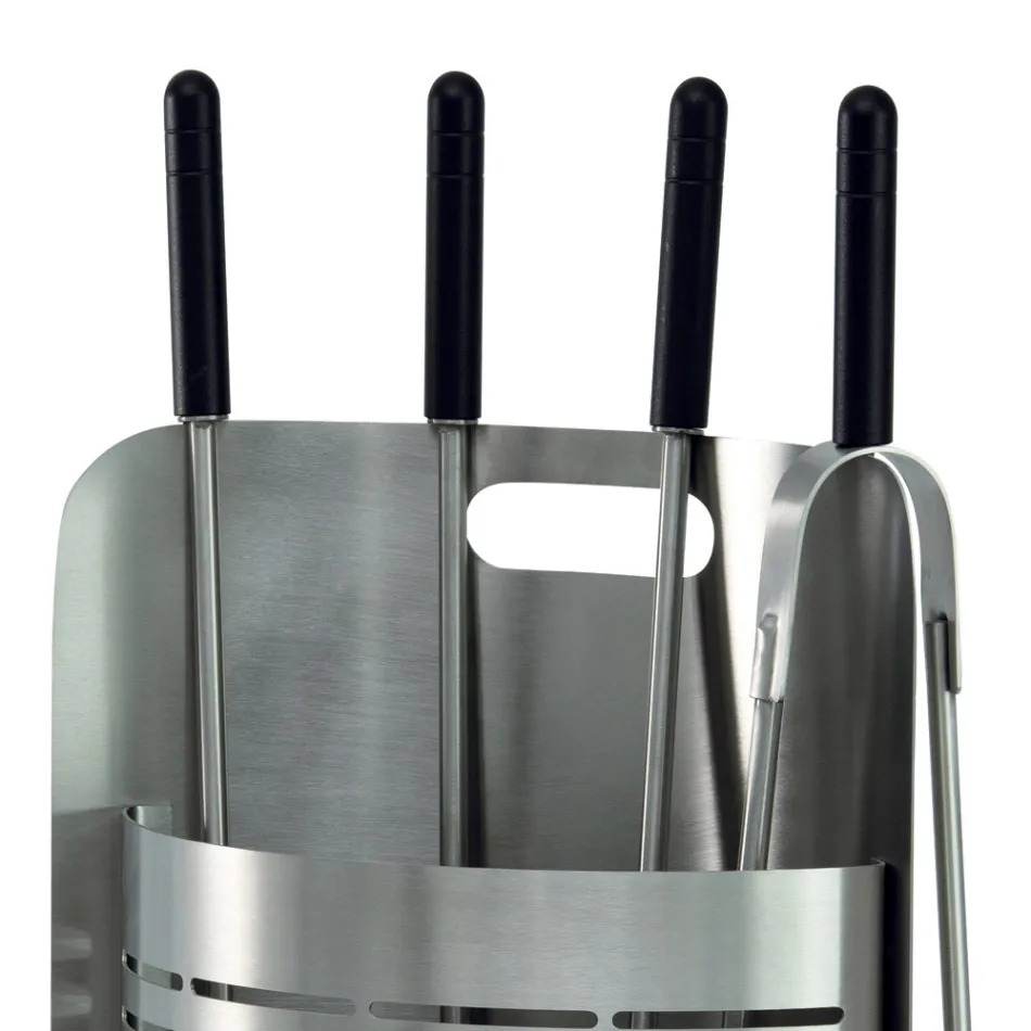 Naprawiono uchwyt na narzędzia z 4 narzędziami do kominka Made in Italy - Bonsai Viadurini