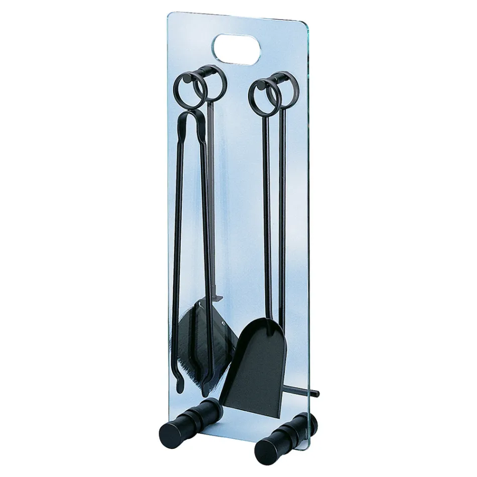 Uchwyt narzędziowy z hartowanego kryształu z 4 akcesoriami Made in Italy - Zebra Viadurini