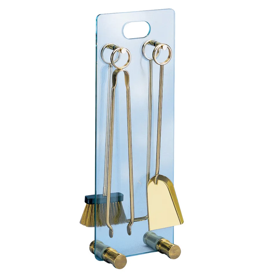 Uchwyt narzędziowy z hartowanego kryształu z 4 akcesoriami Made in Italy - Zebra Viadurini