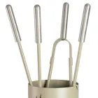 Metalowy uchwyt na narzędzia z 4 akcesoriami i płomieniem Made in Italy - Fakir Viadurini