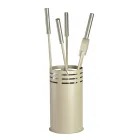 Uchwyt na narzędzia kominkowe z 4 narzędziami w zestawie Made in Italy - Merlo Viadurini