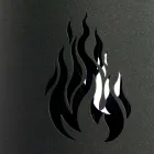 Metalowy uchwyt na narzędzia kominkowe z 4 akcesoriami Made in Italy - Canarino Viadurini