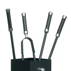 Kwadratowy metalowy uchwyt na narzędzia i 4 akcesoria Made in Italy - Iena Viadurini